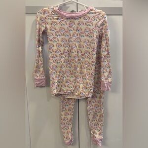 Little Sleepies 2-piece pajama set pastel rainbow print 2T